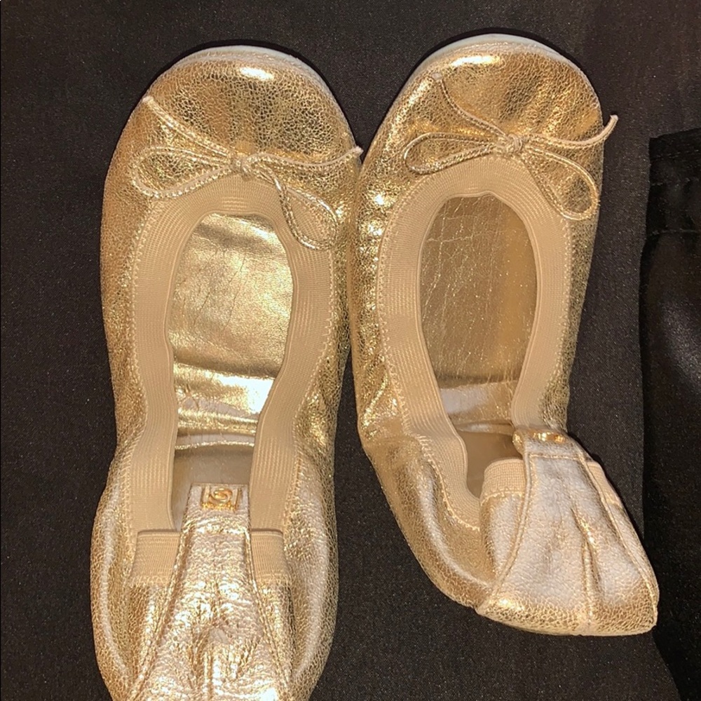 Metallic Gold Flats-Worn in Great Condition